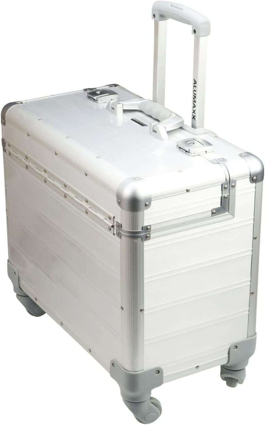 ALUMAXX Trolley Koffer Silber Schwarz Handgepäck