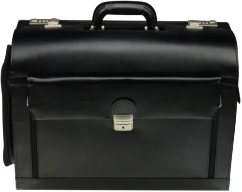 Alassio Pilotenkoffer Verona Aktenkoffer Leder Schwarz