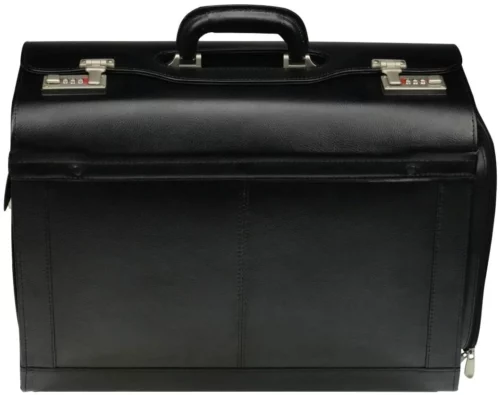 Alassio Pilotenkoffer Verona Aktenkoffer Leder Schwarz