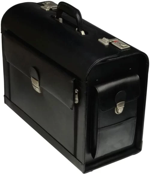 Alassio Pilotenkoffer Verona Aktenkoffer Leder Schwarz