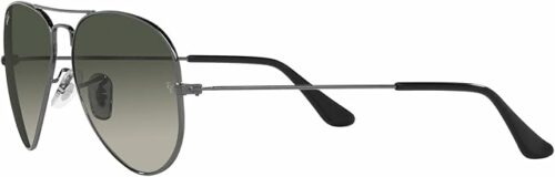 Ray-Ban Aviator Sonnenbrille Pilotenbrille Gunmetal - Gläser Grey Gradient -3